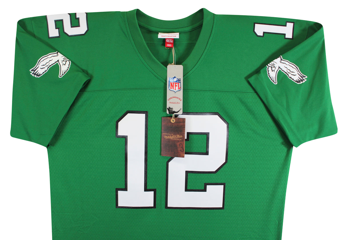 Eagles Randall Cunningham Signed Green Mitchell & Ness Jersey BAS Witnessed