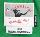 Eagles Randall Cunningham Signed Green Mitchell & Ness Jersey BAS Witnessed
