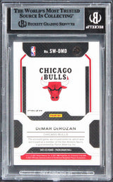 Bulls DeMar DeRozan Signed 2021 Panini Prizm SS Orange Ice #47 Card BAS Slabbed