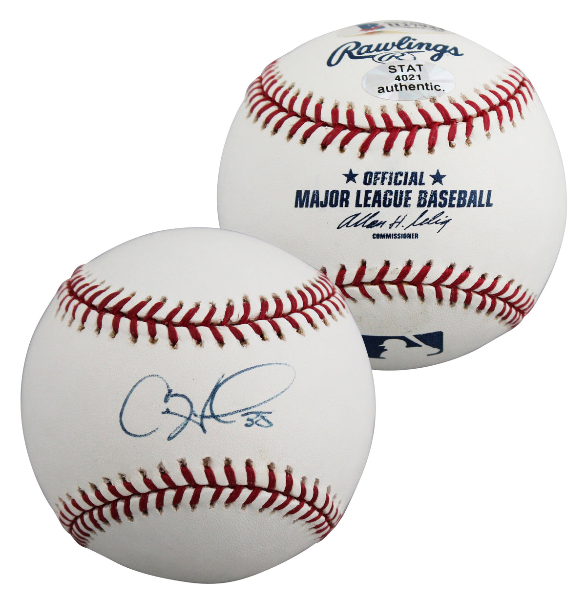 Phillies Cole Hamels Authentic Signed Allen Selig OML Baseball BAS #H27944