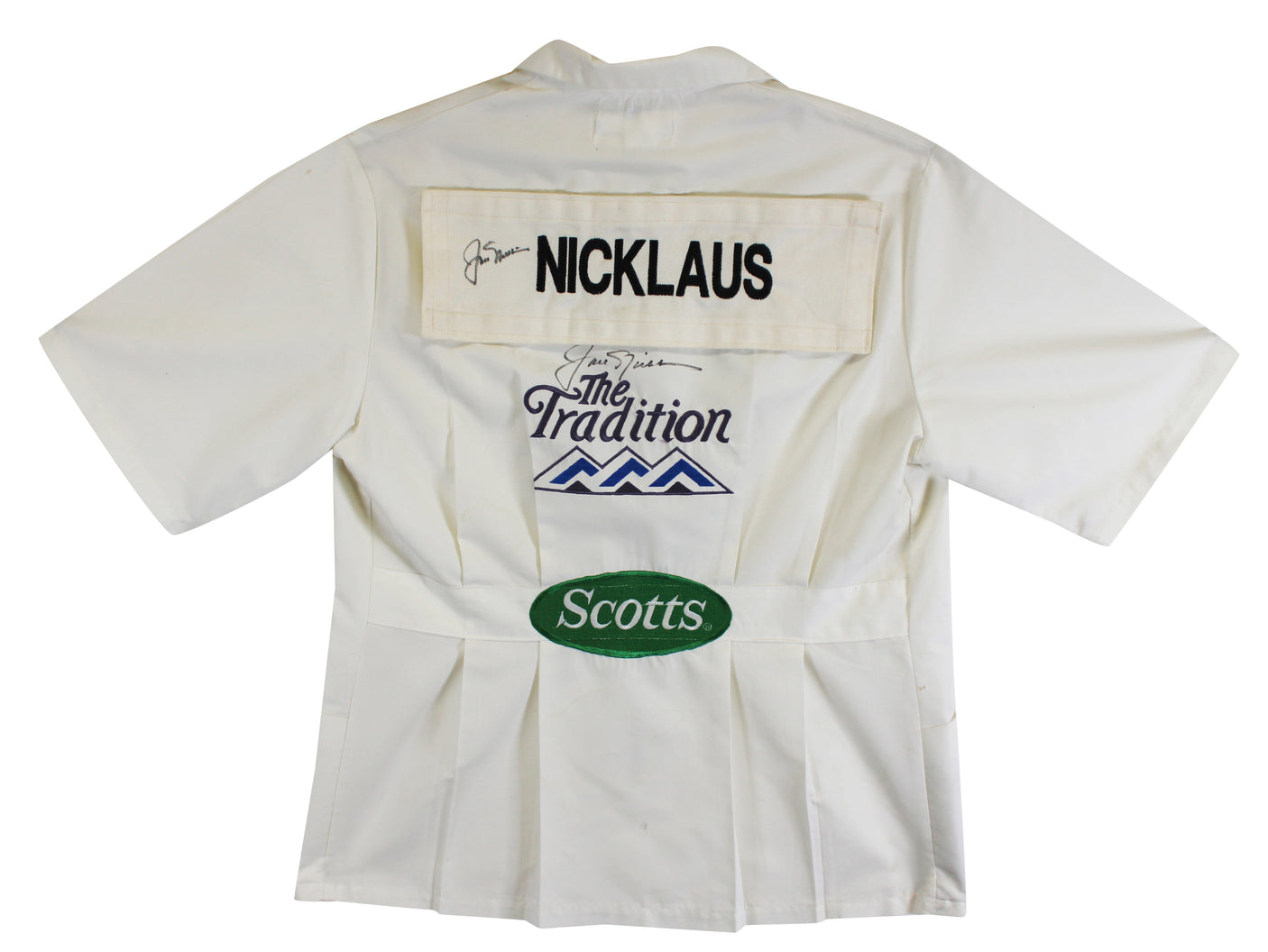 Jack Nicklaus Authentic 2x Signed The Tradition Caddy Bib Shirt BAS #AE64004