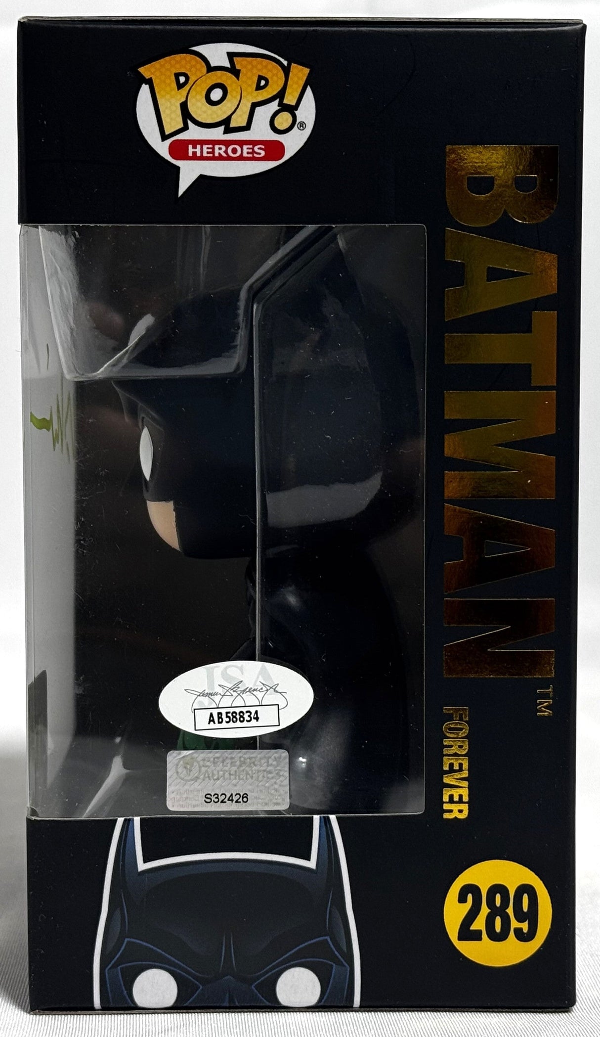 Val Kilmer Autographed Batman Funko Pop Figurine #289- JSA *Green