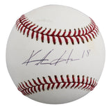 Brewers Keston Hiura Authentic Signed Robert Manfred OML Baseball BAS #W56922