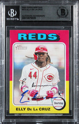 Reds Elly De La Cruz Authentic Signed 2024 Topps Heritage #473 Card BAS Slabbed