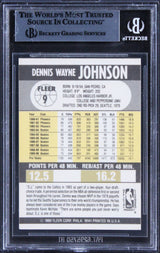 Celtics Dennis Johnson Authentic Signed 1990 Fleer #9 Card BAS Slabbed