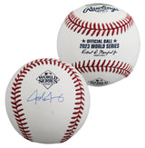 Rangers Josh Jung Signed 2023 WS Manfred OML Baseball BAS Witnessed #1W234493