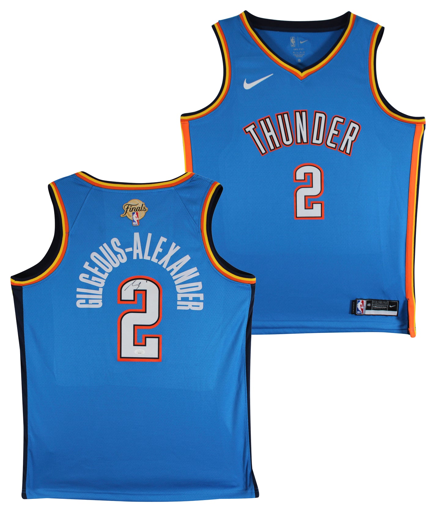 Thunder Shai Gilgeous-Alexander Signed Blue Nike Icon Ed. Jersey JSA #CD42320