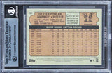 Cardinals Dexter Fowler Signed 2021 Topps Heritage #161 Card BAS Slabbed