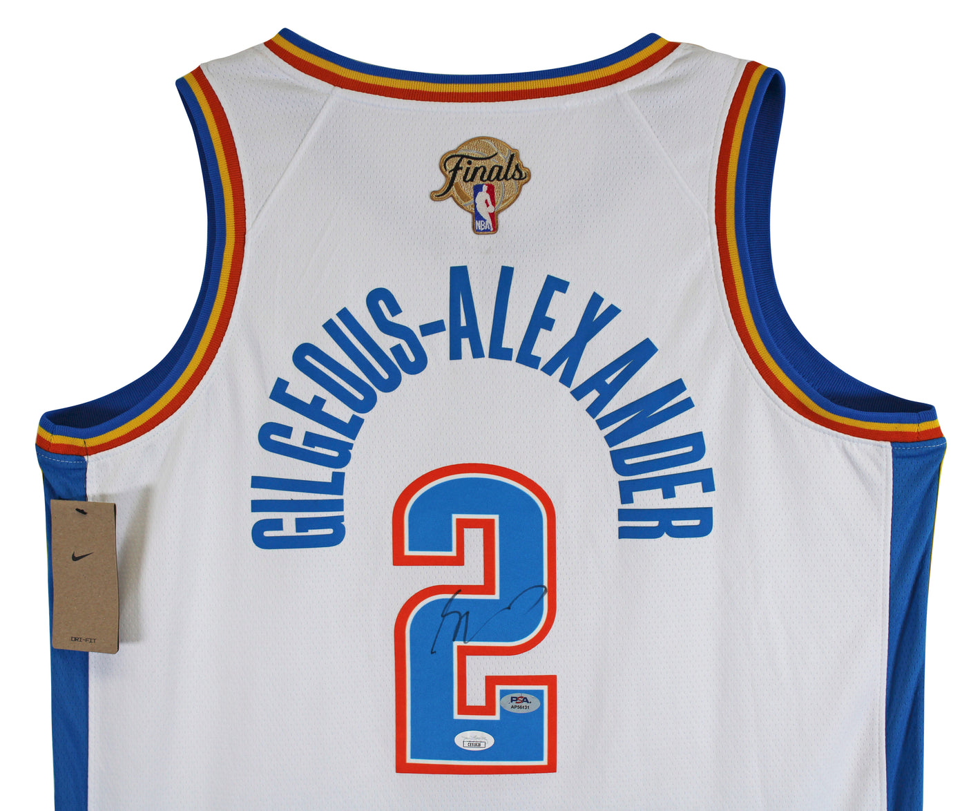Thunder Shai Gilgeous-Alexander Signed White Nike Swingman Jersey PSA #AP56131