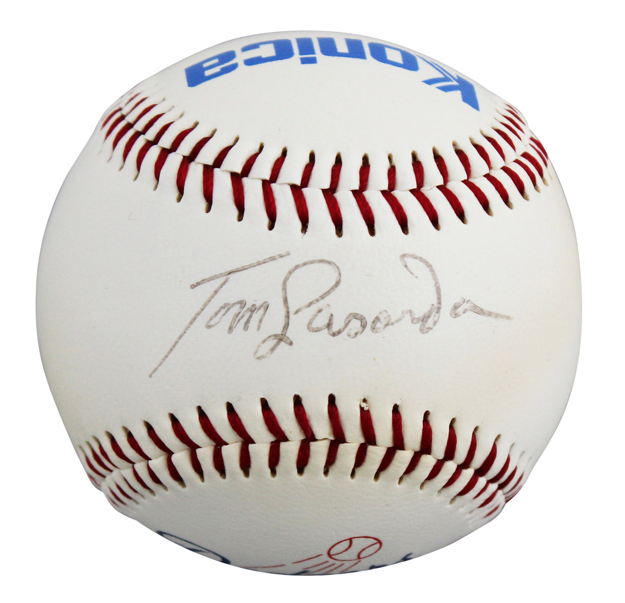 Dodgers Tommy Lasorda Signed Los Angeles Dodgers Logo Baseball BAS #BY101128