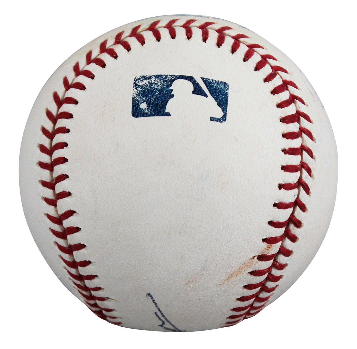 Rangers Ezequiel Duran Signed Practice Used Manfred OML Baseball JSA #AM11748