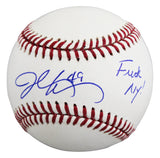 Braves John Rocker "F*** NY!" Signed Robert Manfred OML Baseball JSA #CE86202