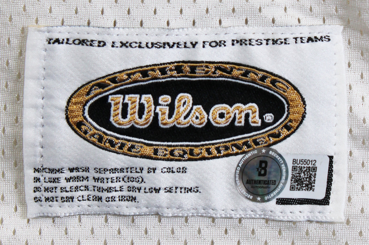 Cowboys Troy Aikman Authentic Signed White Wilson Authentic Jersey BAS #BU55012