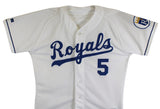 Royals George Brett Authentic Signed White Russell Athletic Jersey BAS #BU55013