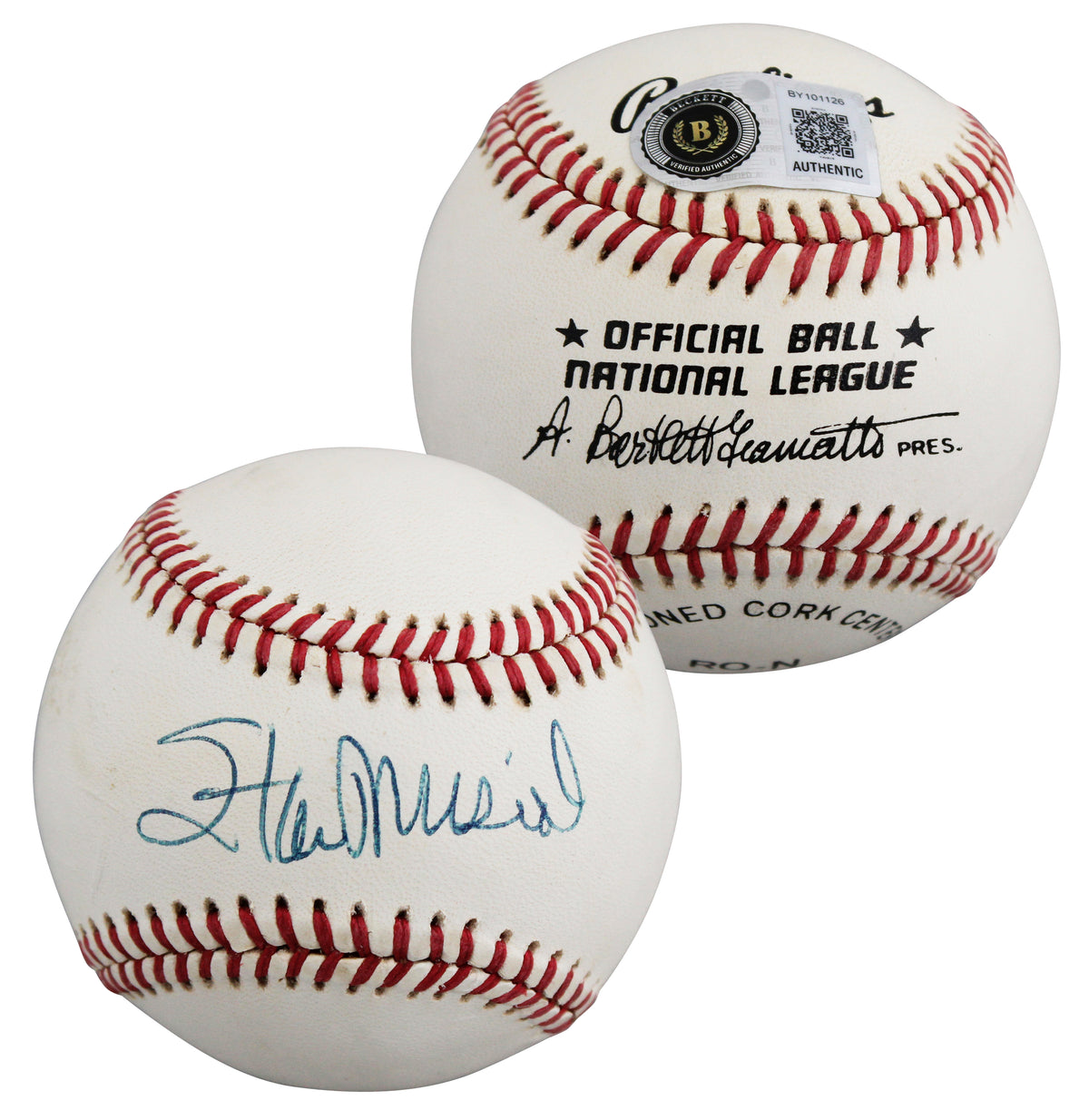 Cardinals Stan Musial Authentic Signed Bart Giamatti ONL Baseball BAS #BY101126