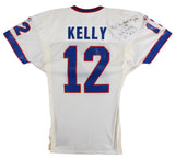 Bills Jim Kelly Signed Game Issued White Champion Size 46 Jersey BAS #BU55014