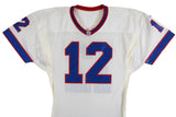 Bills Jim Kelly Signed Game Issued White Champion Size 46 Jersey BAS #BU55014