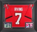 Bucky Irving Authentic Signed Red Pro Style Framed Jersey BAS Witnessed