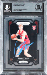 Raptors Gradey Dick Signed 2023 Panini Prizm #134 Rookie Card BAS Slabbed