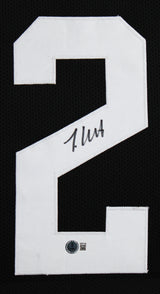 Travis Hunter Authentic Signed Black Pro Style Framed Jersey BAS Witnessed