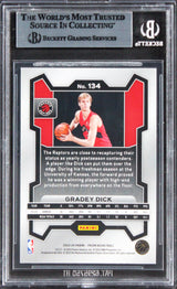 Raptors Gradey Dick Signed 2023 Panini Prizm #134 Rookie Card BAS Slabbed