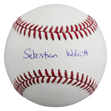 Rangers Sebastian Walcott Signed Robert Manfred OML Baseball BAS Wit #1W490721