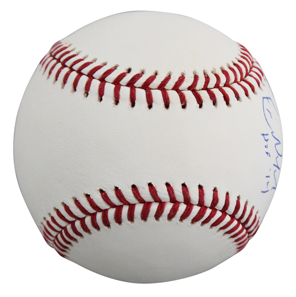 Rangers Eric Nadel "2x Insc" Signed 2023 WS Logo Baseball BAS Witness #1W235958