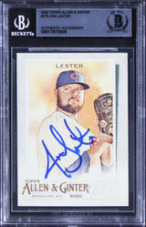 Cubs Jon Lester Authentic Signed 2020 Topps Allen & Ginter #272 Card BAS Slabbed