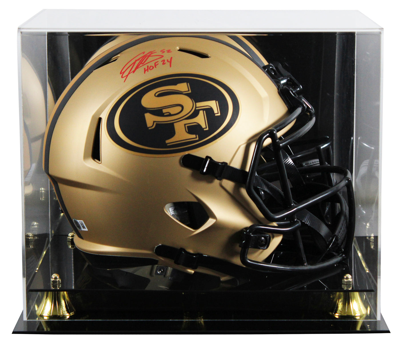 49ers Patrick Willis "HOF 24" Signed Rave F/S Speed Rep Helmet W/ Case BAS Wit