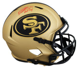 49ers Patrick Willis "HOF 24" Signed Rave Full Size Speed Rep Helmet BAS Witness