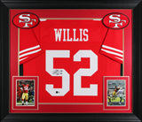 Patrick Willis "HOF 24" Signed Red Pro Style Framed Jersey BAS Witnessed 2