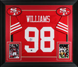 Mykel Williams Authentic Signed Red Pro Style Framed Jersey BAS Witnessed