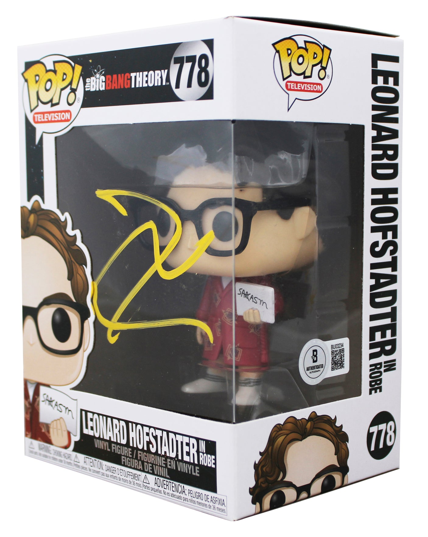 Johnny Galecki The Big Bang Theory Signed #778 Funko Pop Vinyl Figure BAS