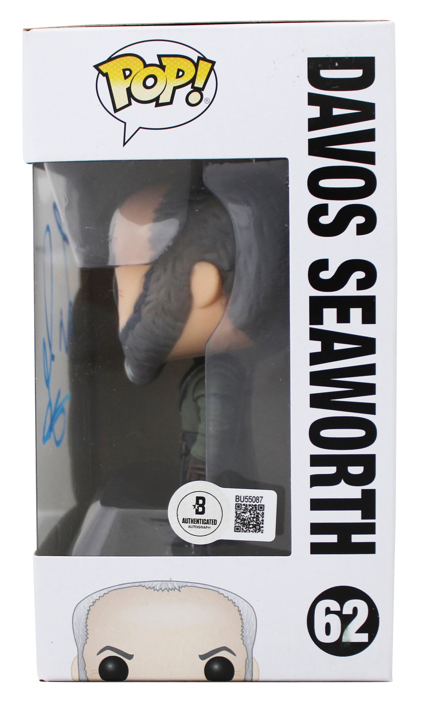 Liam Cunningham GOT Signed Davos Seaworth #62 Funko Pop Vinyl Figure BAS