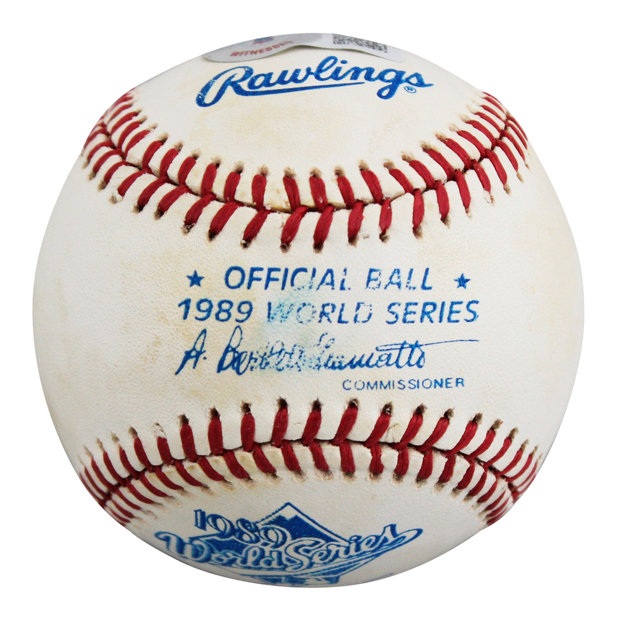Athletics Jose Canseco "89 WS Champs" Signed 1989 WS OML Baseball BAS #W615646