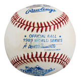 Athletics Jose Canseco "89 WS Champs" Signed 1989 WS OML Baseball BAS #W615646