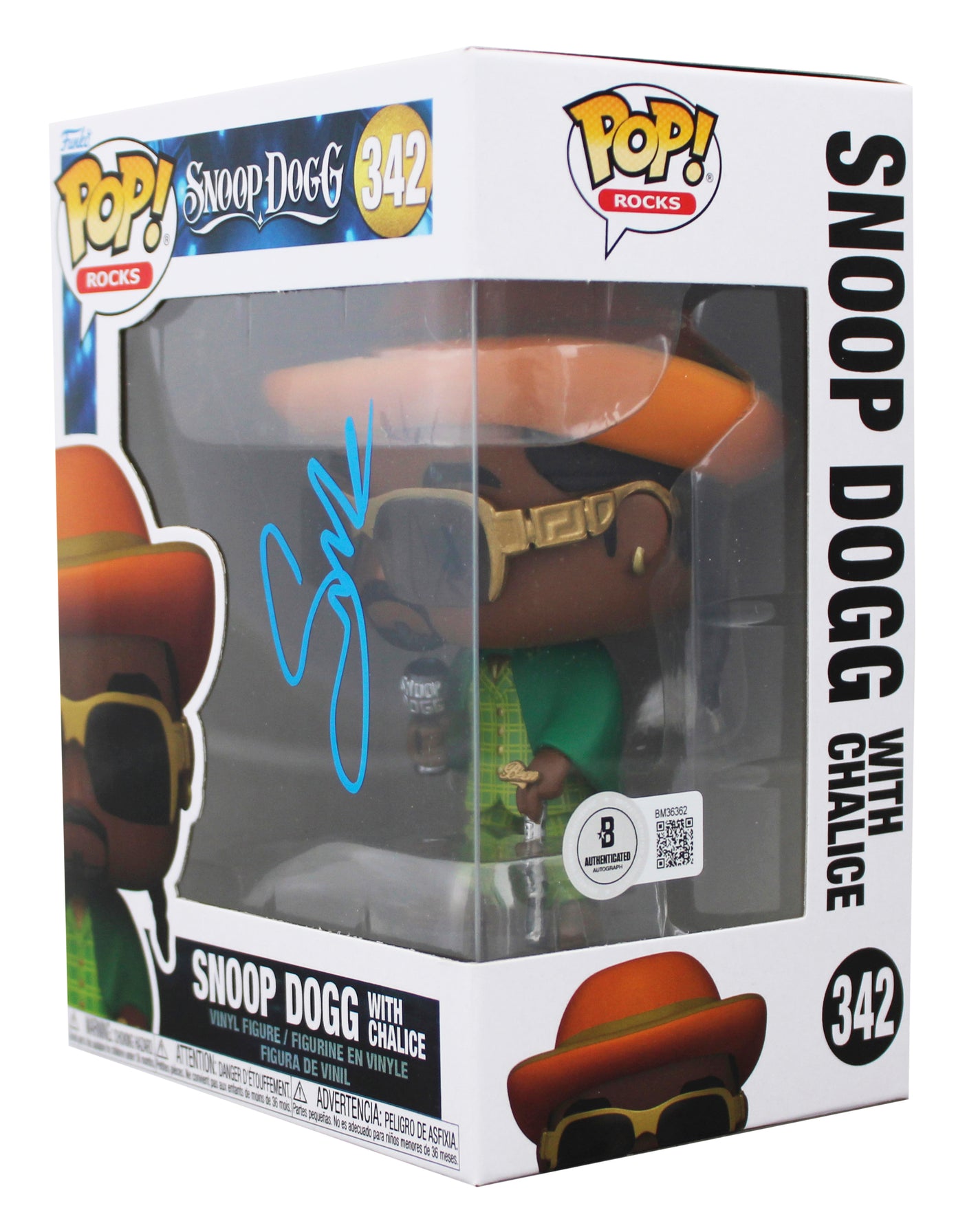 Snoop Dogg Signed Snoop Dogg With Chalice #342 Funko Pop Figure BAS #BM36362