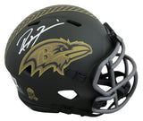 Ravens Ray Lewis Signed Salute To Service IV Speed Mini Helmet BAS Witnessed 2