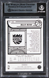 Kings Malik Monk Authentic Signed 2022 Hoops #162 Card BAS Slabbed