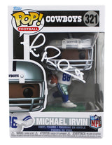 Cowboys Michael Irvin Signed #321 Funko Pop Vinyl Figure BAS Witnessed #3W306721