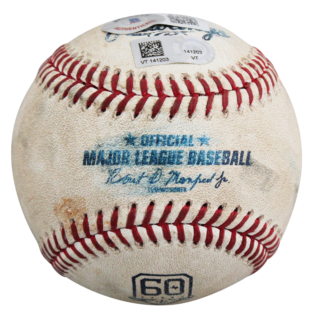 Rangers Marcus Semien Signed Game Used Robert Manfred OML Baseball BAS #BL72001