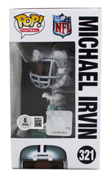 Cowboys Michael Irvin Signed #321 Funko Pop Vinyl Figure BAS Witnessed #3W306721