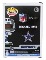 Cowboys Michael Irvin Signed #321 Funko Pop Vinyl Figure BAS Witnessed #3W306721