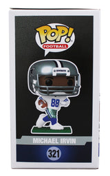 Cowboys Michael Irvin Signed #321 Funko Pop Vinyl Figure BAS Witnessed #3W306721