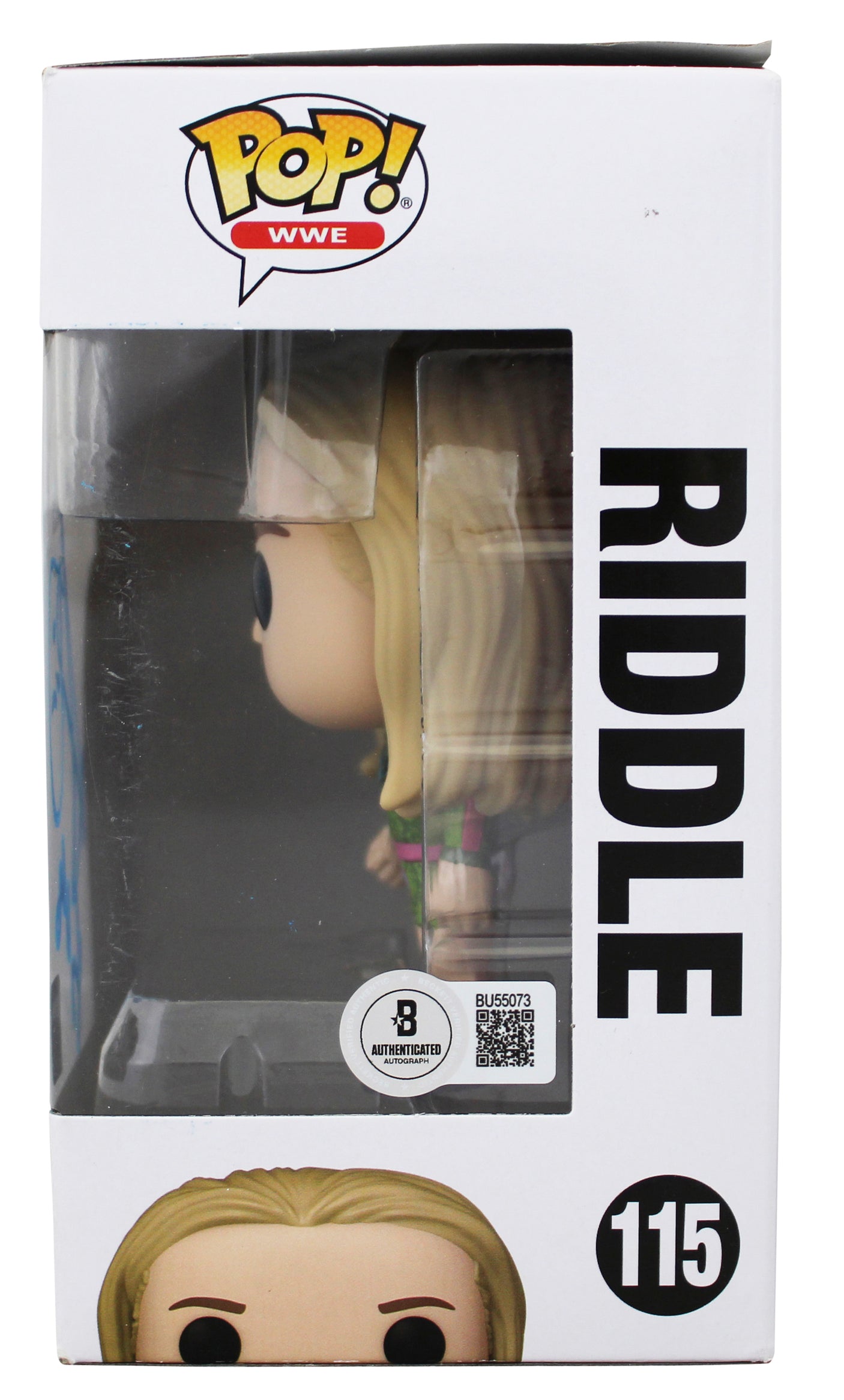 Matt Riddle "Bro" Authentic Signed WWE #115 Funko Pop Vinyl Figure BAS #BU55073