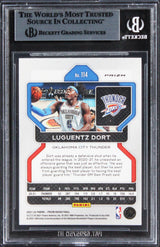 Thunder Luguentz Dort Signed 2021 Panini Prizm Red Ice #114 Card BAS Slabbed