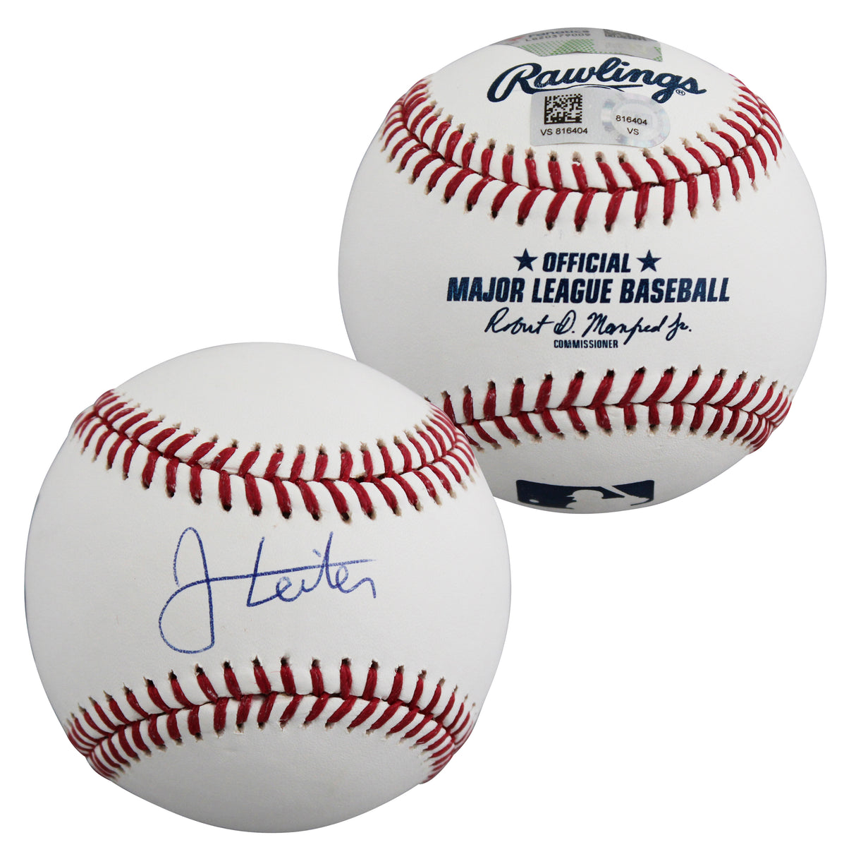 Rangers Jack Leiter Authentic Signed Manfred OML Baseball Fanatics #LG20379009