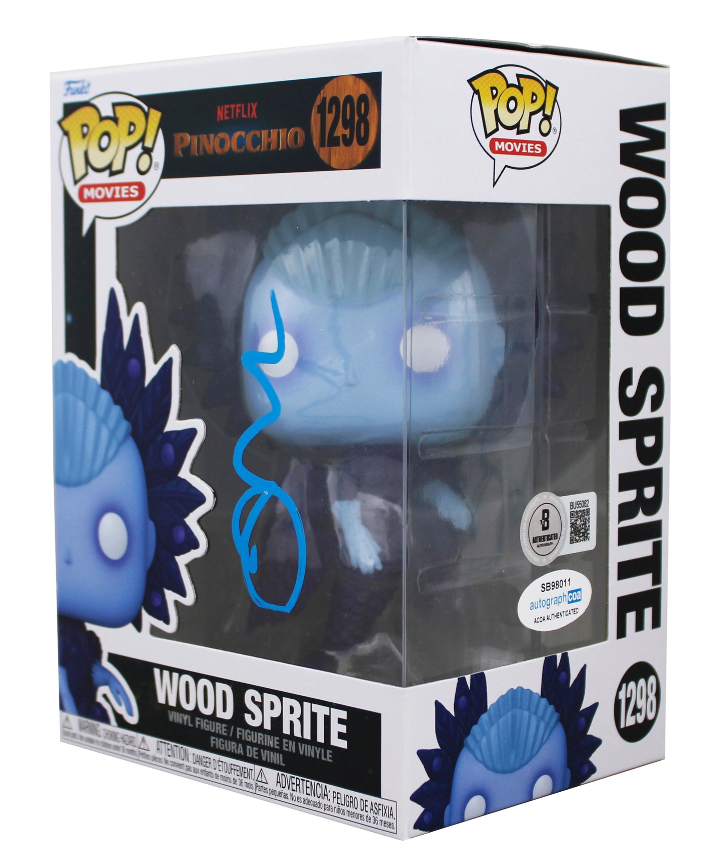 Tilda Swinton Pinocchio Signed Wood Sprite #1298 Funko Pop Vinyl Figure BAS 1