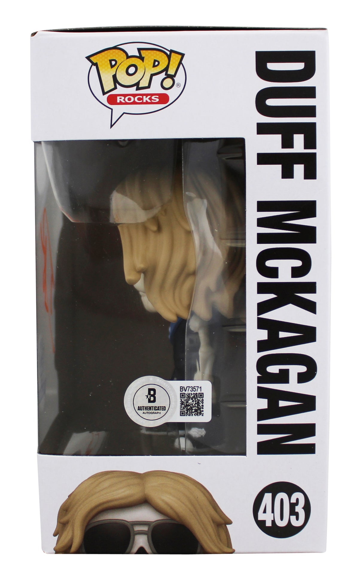 Duff McKagan Guns N' Roses Signed #403 Funko Pop Vinyl Figure w/ Orange Sig BAS
