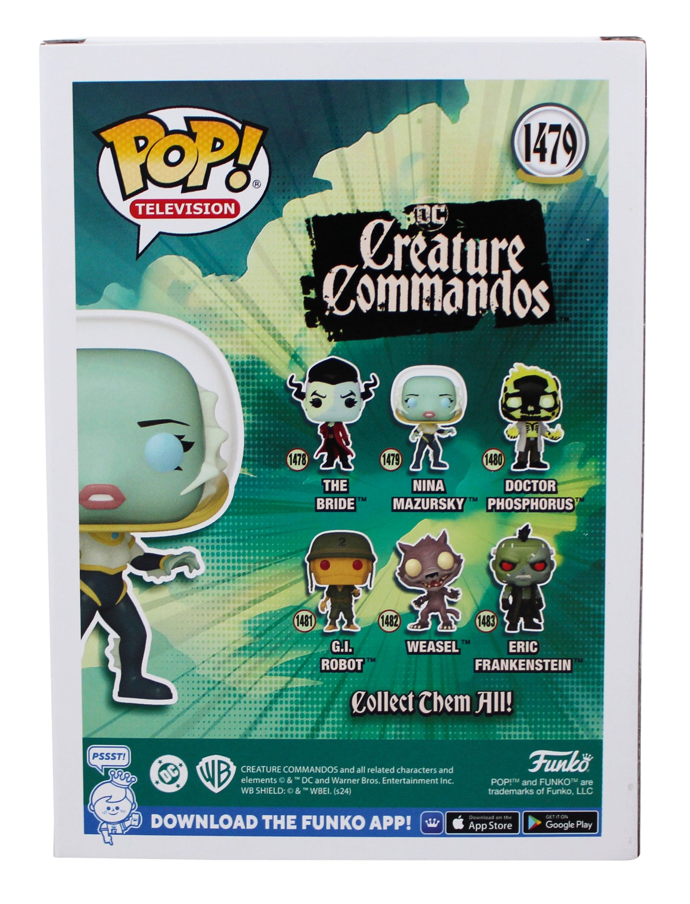 Zoe Chao Signed DC Creature Commandos Nina Mazursky Funko Pop Vinyl Figure BAS